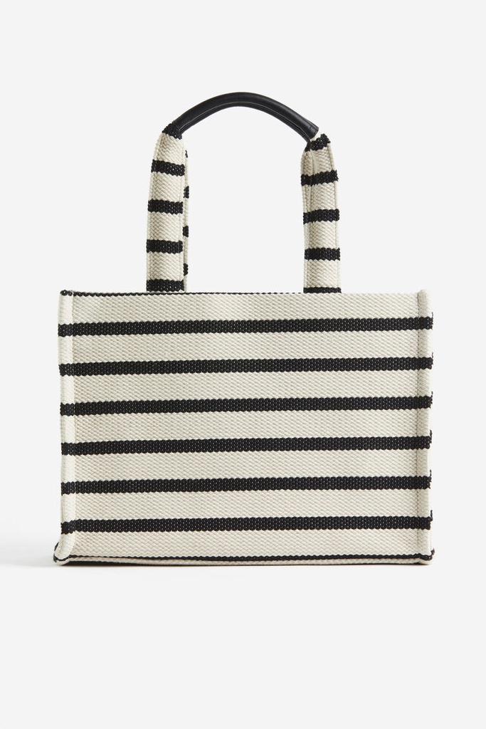 Cotton-blend shopper